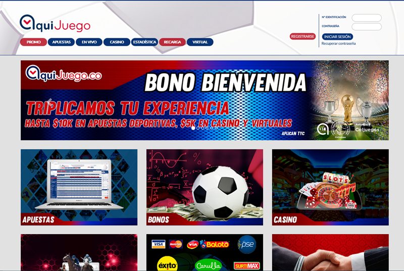 Bonos en Aquíjuego casino