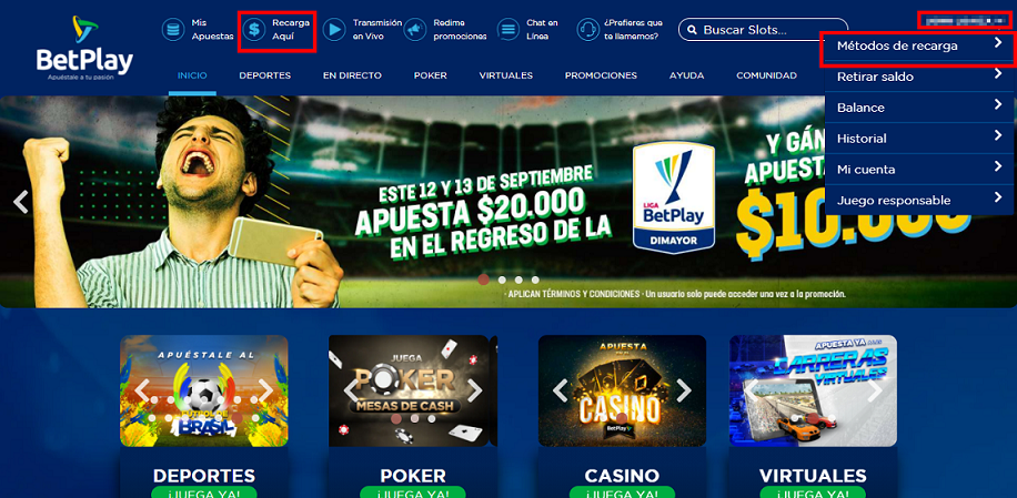 Casino en vivo Betplay Colombia