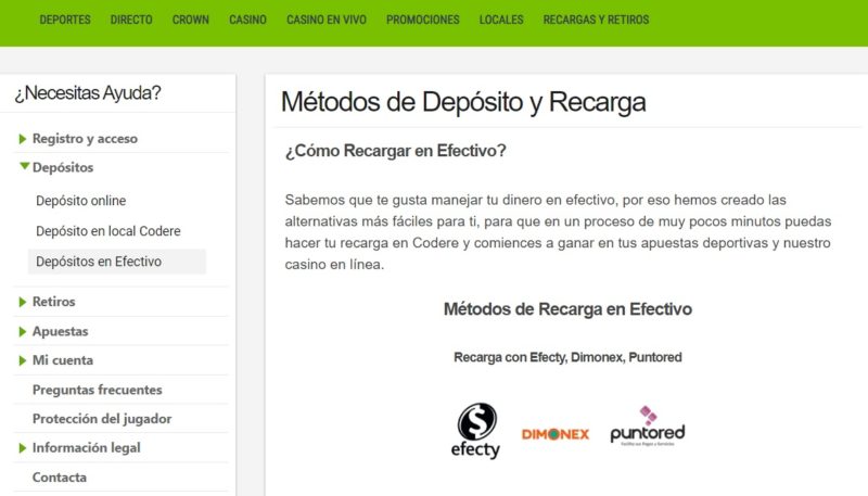 Métodos de depósito en los sitios de apuestas